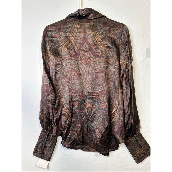 Ralph Lauren Black Label Women’s 100% Silk Dress Button-up Shirt, Size 4, NWT - Picture 8 of 9